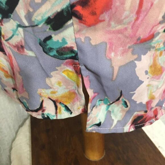 Eight-Sixty Lavender Floral Mini Dress Size Large - Picture 9 of 12